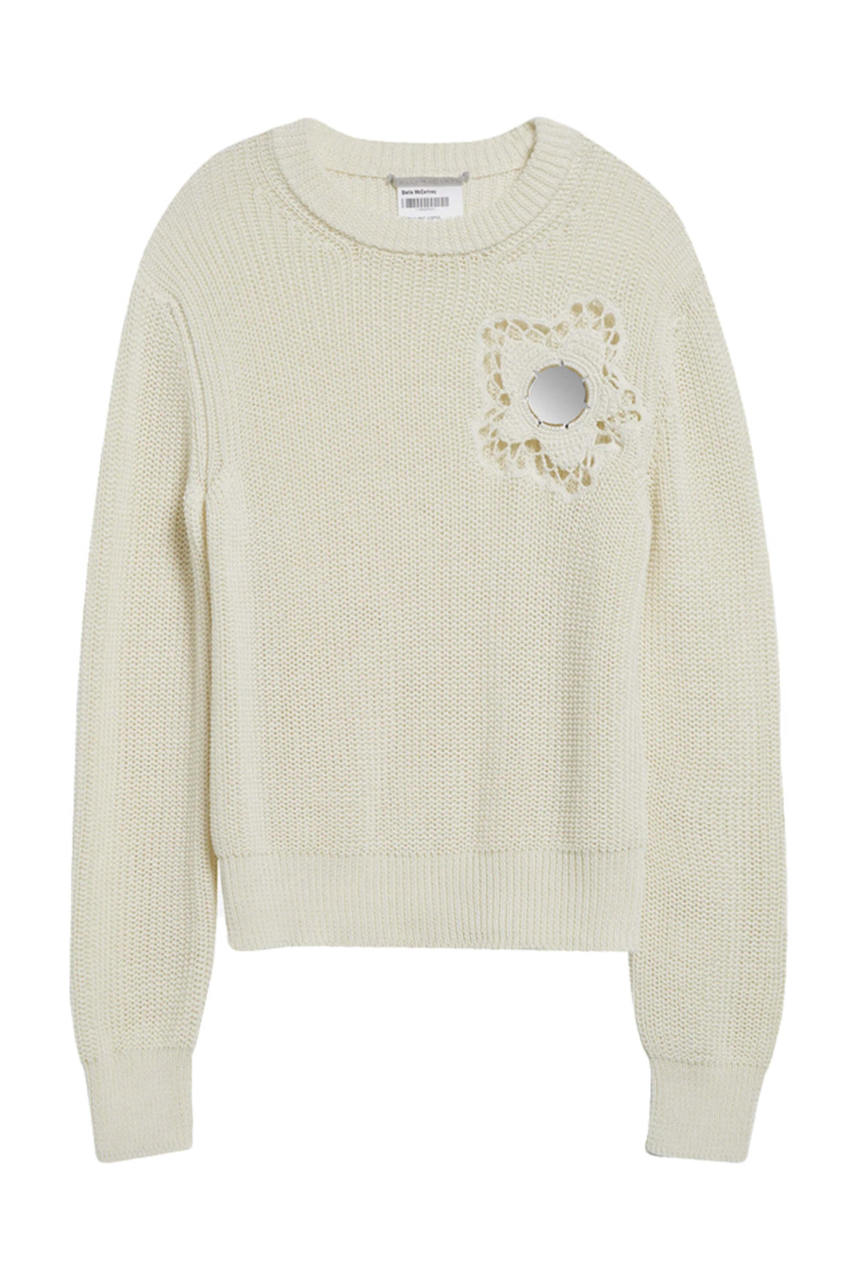 Stella McCartney - Cream Knit Mirrors Sweater