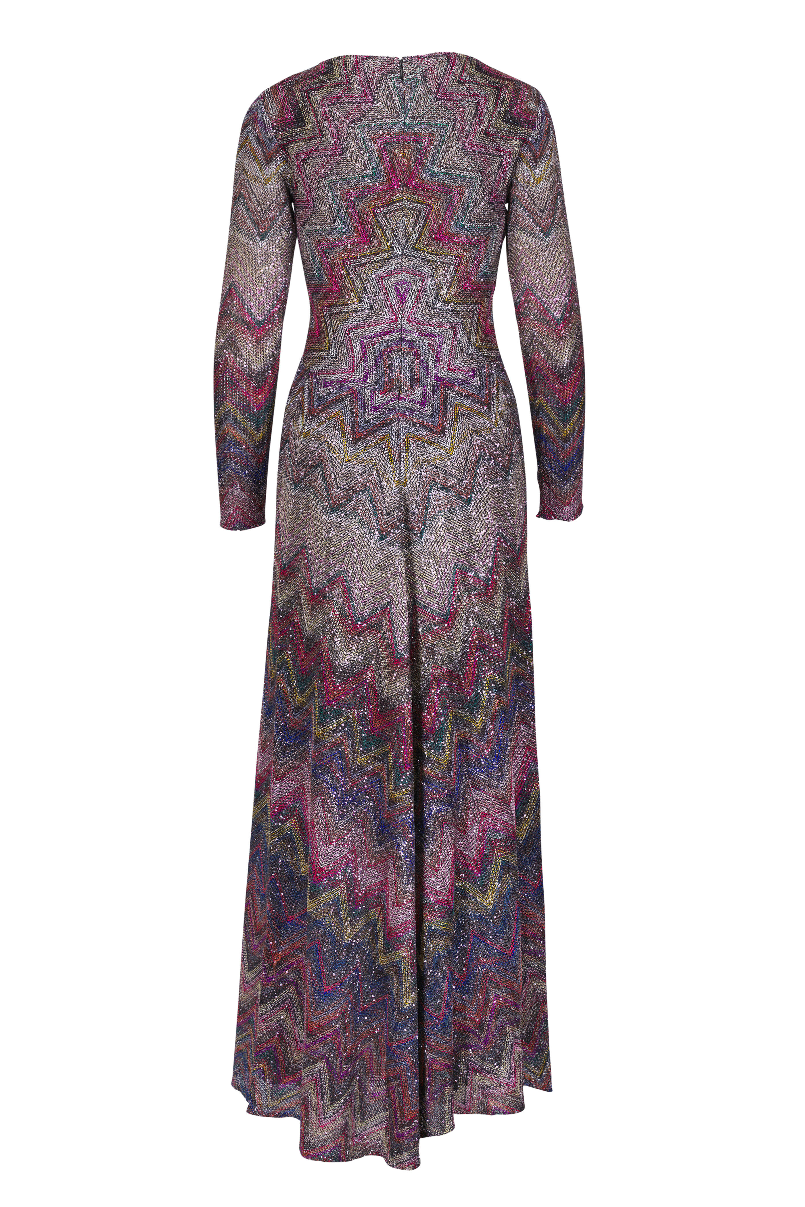 Missoni - Brown Multicolor Sequin Embellished Dress