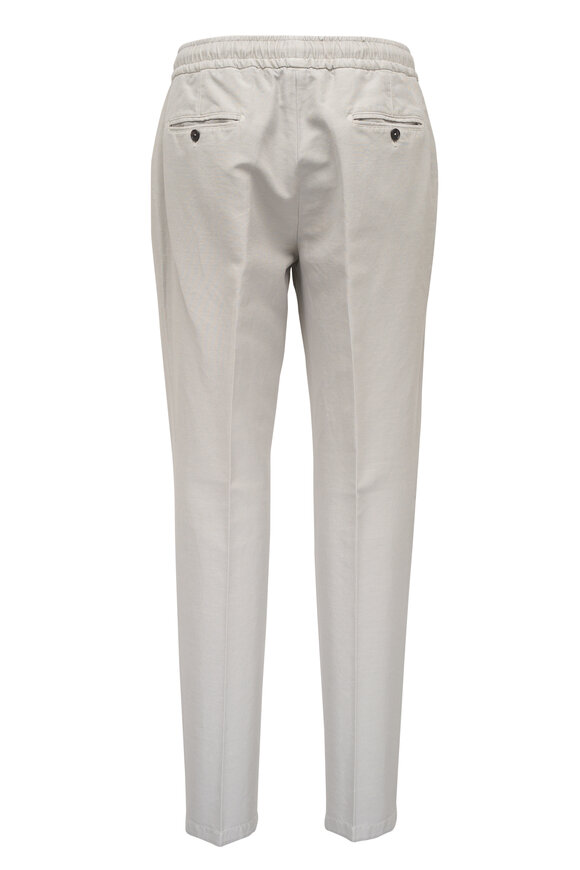 Isaia Beige Cotton & Linen Drawstring Pant - view 3