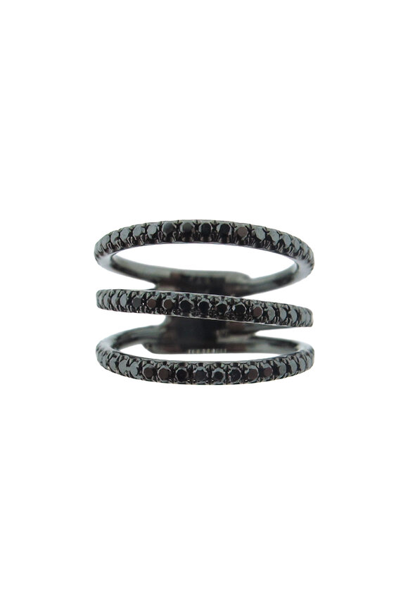 Loree Rodkin Black Diamond Triple Band Ring