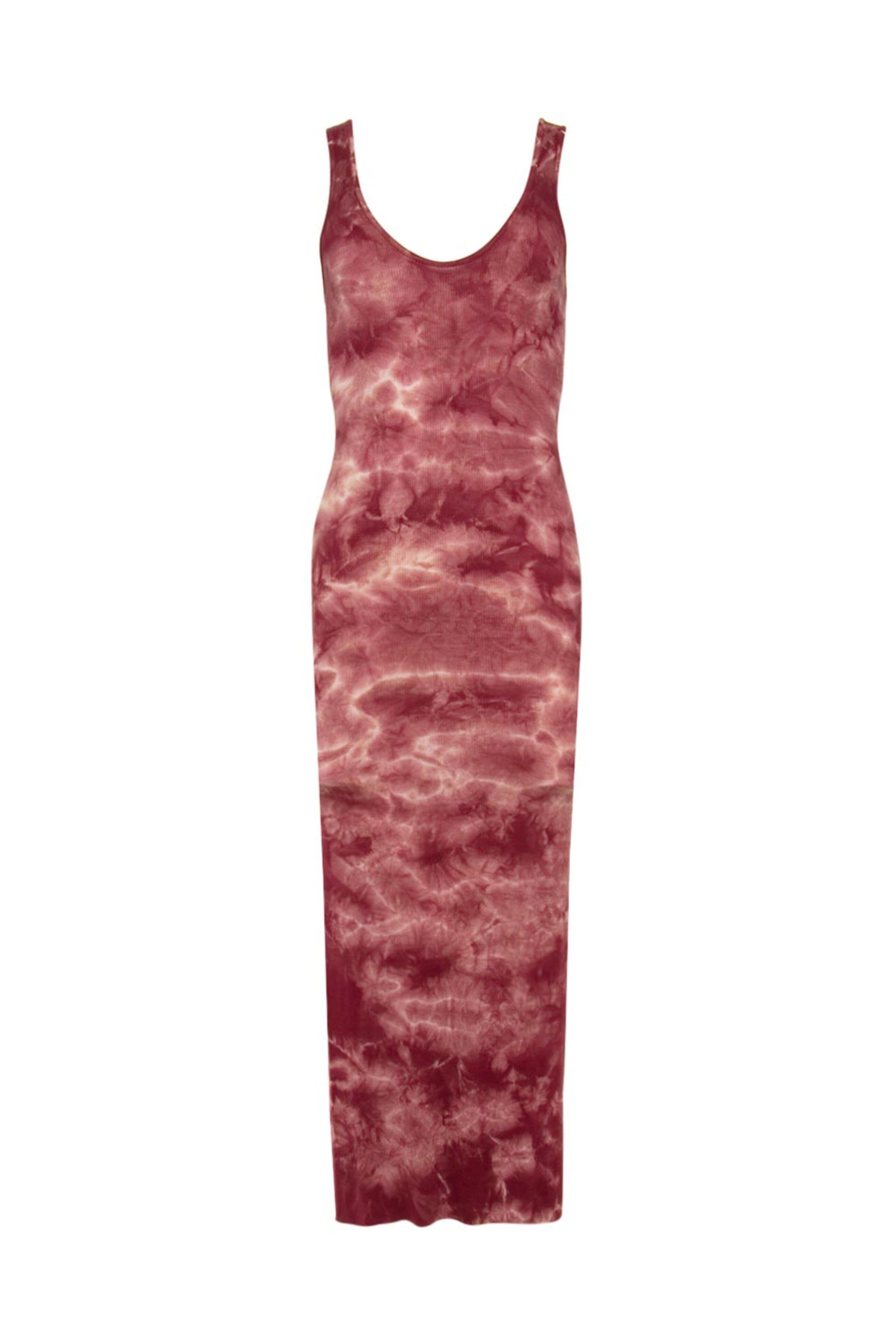 Enza Costa - Garnet Tie Dye Ribbed Tank Midi Dress