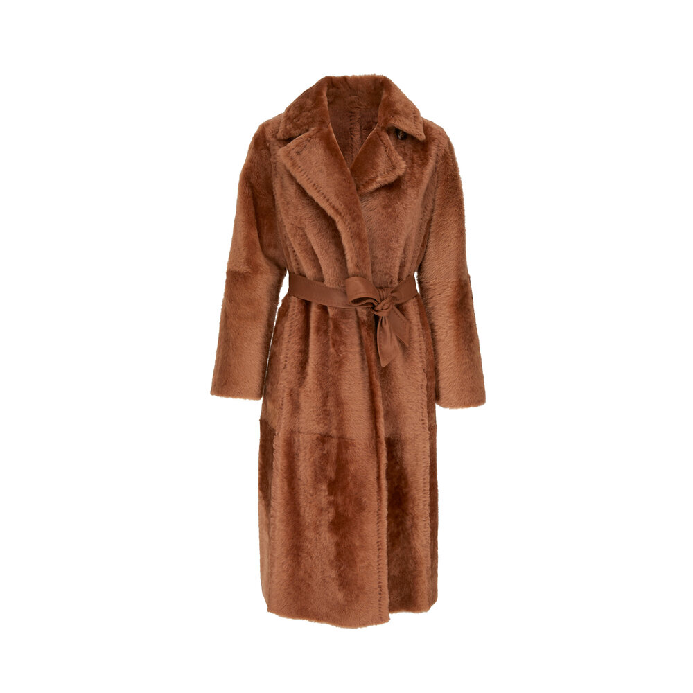 Max Mara - Panteon Shearling Wrap Coat | Mitchell Stores