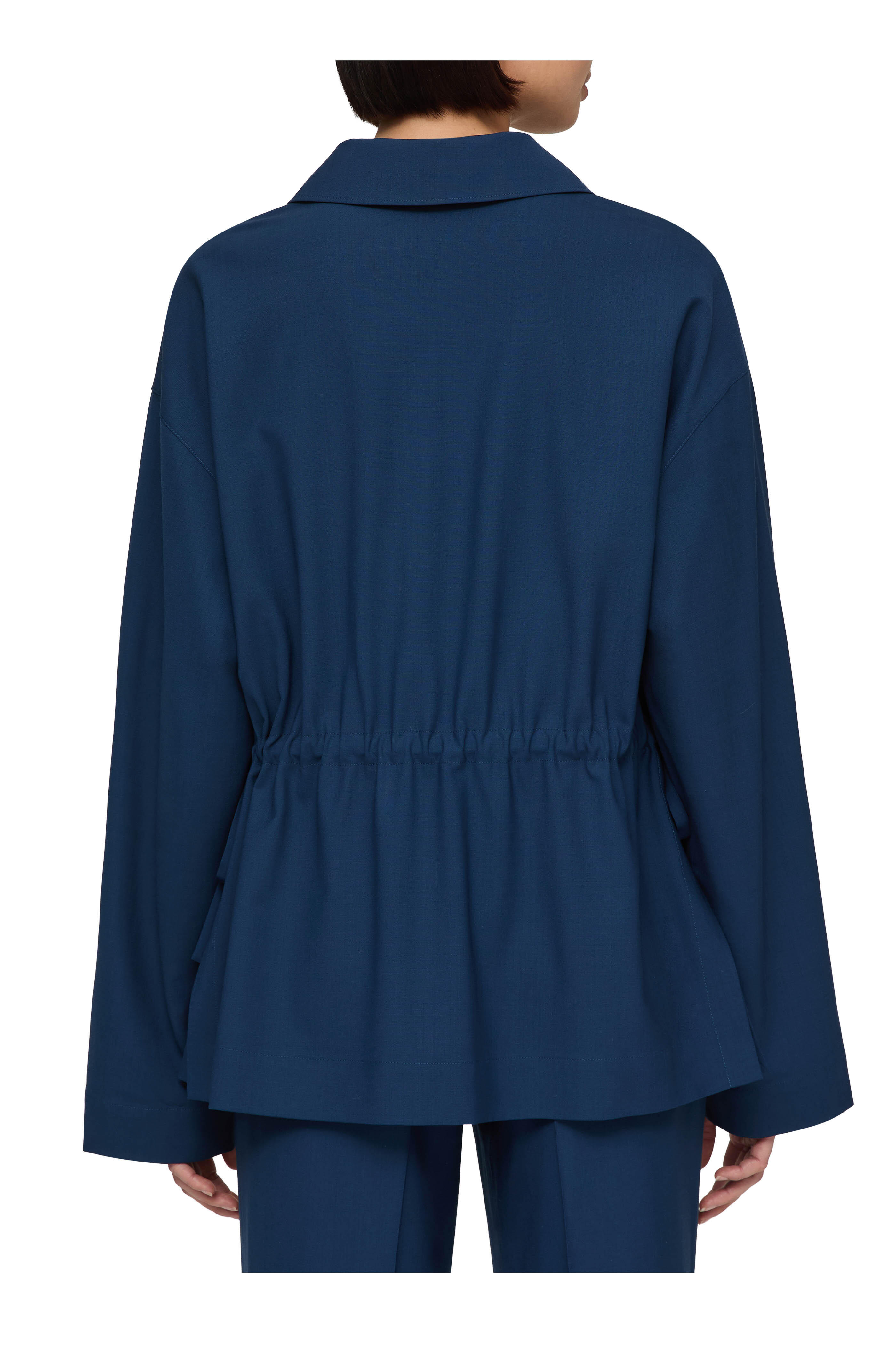 Lafayette 148 New York - Lido Blue Gathered Oversized Jacket