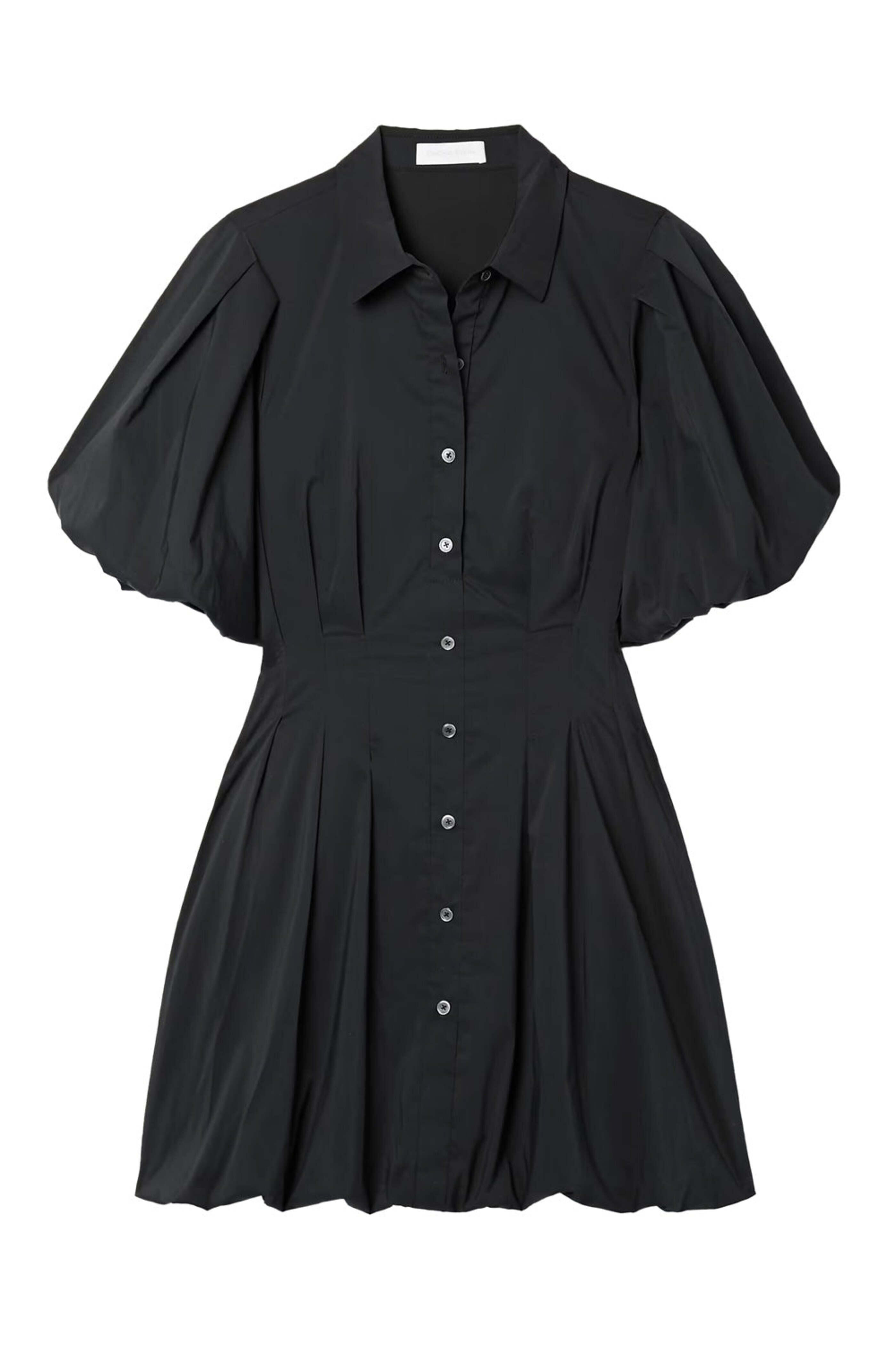 Simkhai - Black Cleo Pleated Poplin Balloon Minidress