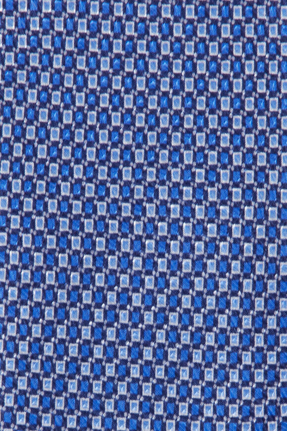 Brioni Blue Micro Motif Silk Necktie - view 2