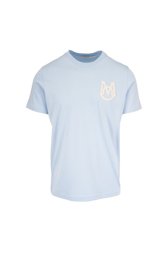 Moncler - Navy & White Stripe Stretch Cotton T-Shirt