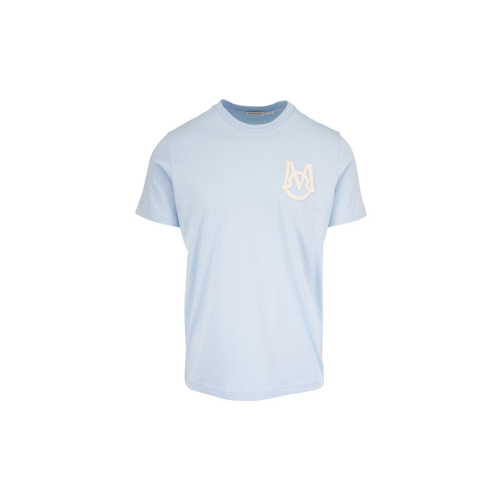 MONCLER モンクレール　Tシャツ　Ｌ Moncler - Light Blue Cotton T-Shirt | Mitchell Stores