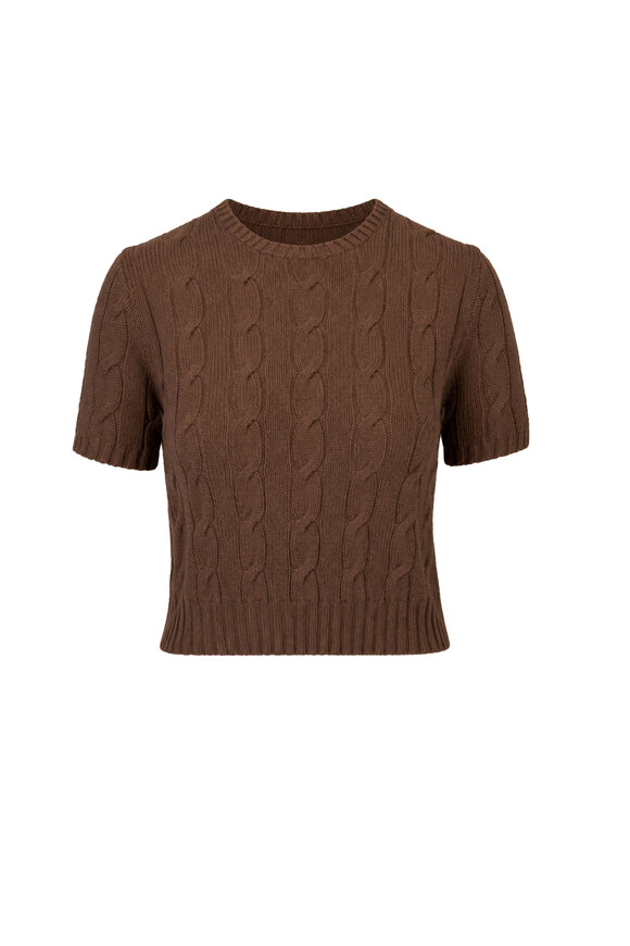 Ralph Lauren Brown Cashmere Crewneck Sweater - view 1