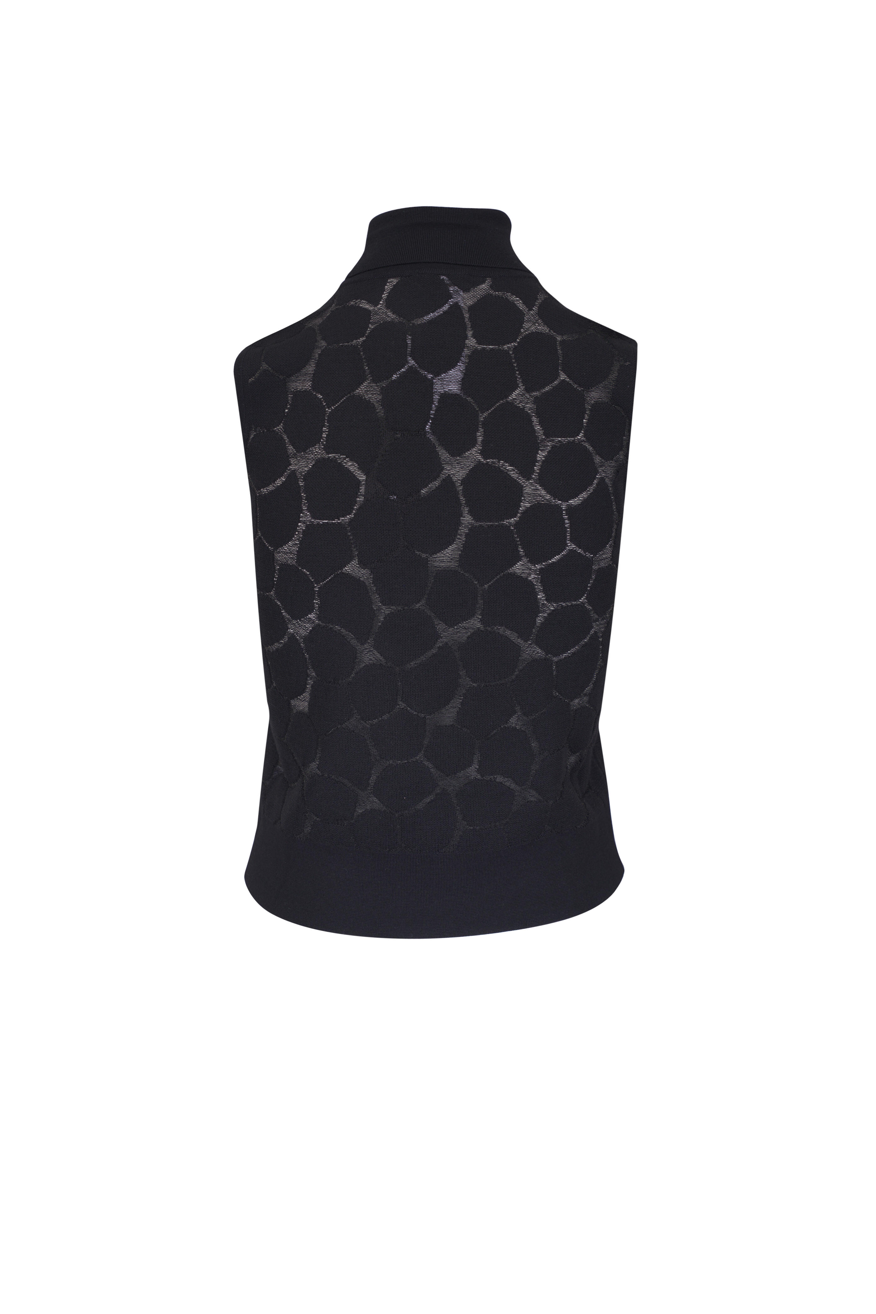 Akris - Black Broken Stone Jacquard Knit Tank