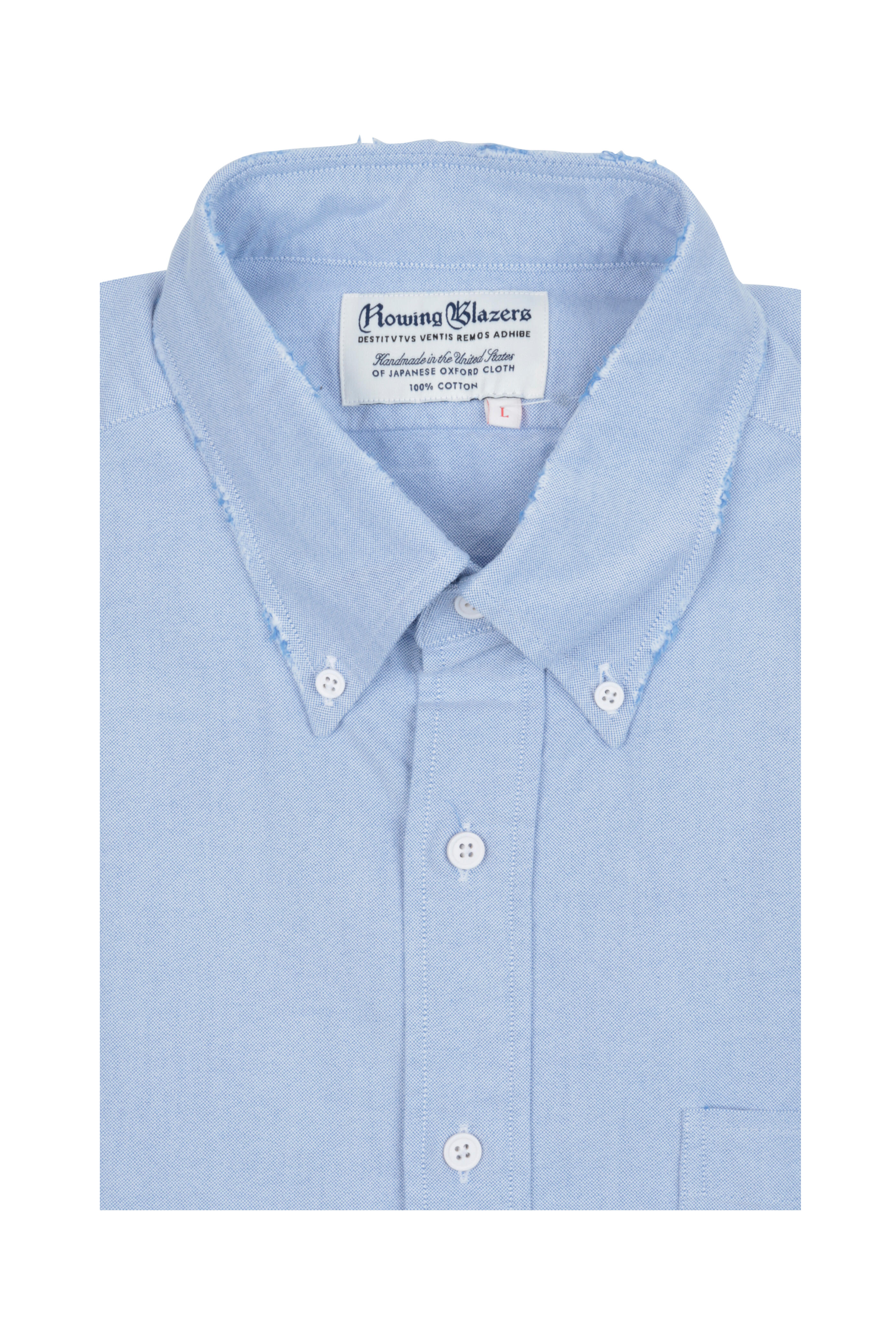 Rowing Blazers - Blue Distressed Oxford Sport Shirt