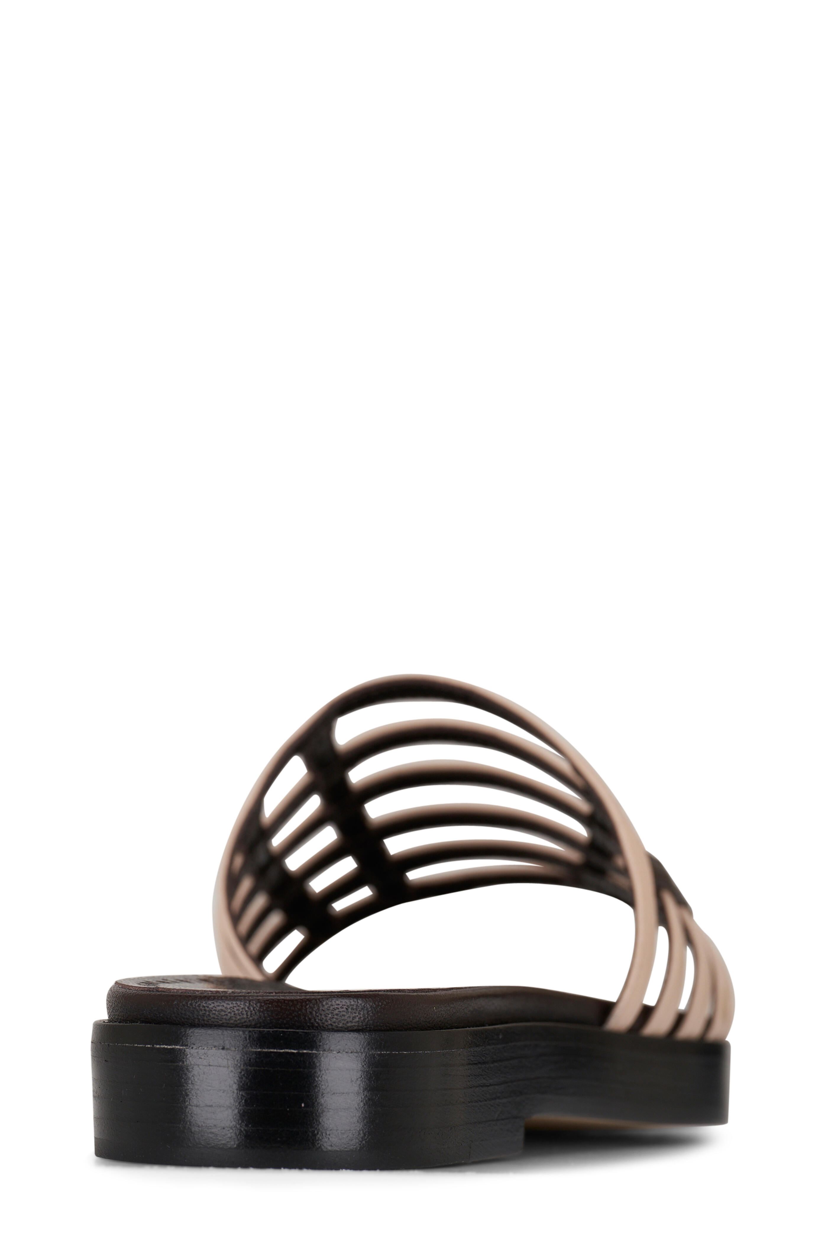 直営店 ‐Manolo Blahnik- SOROMU 10mm サンダル Manolo Blahnik - Soromu Cream & Dark Brown Sandal, 10mm