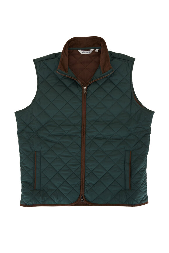 Peter Millar - Essex Balsam Green Quilted Travel Vest