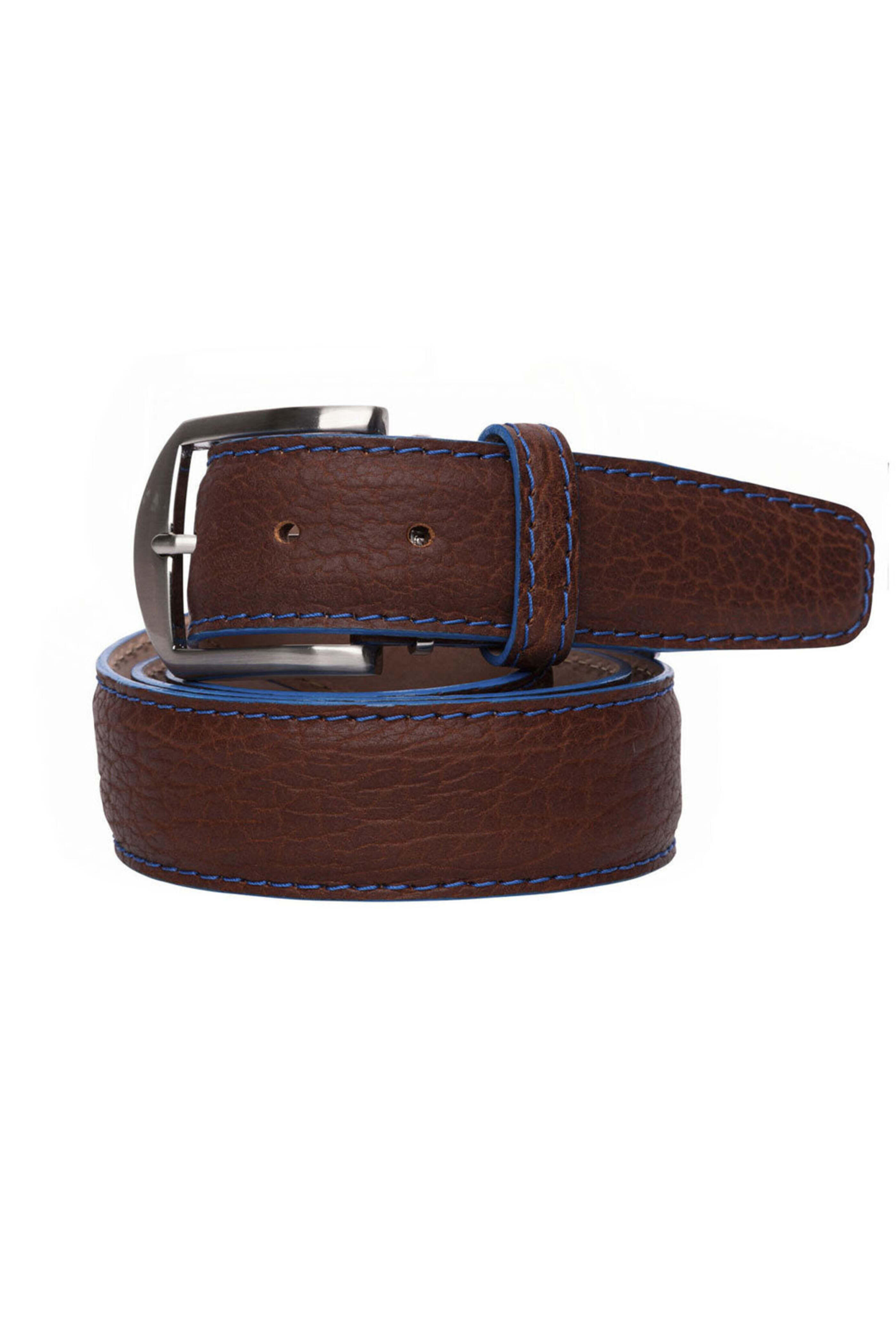 The Luxe Group, Llc Dba L.e.n - Brown Border Stitch Belt