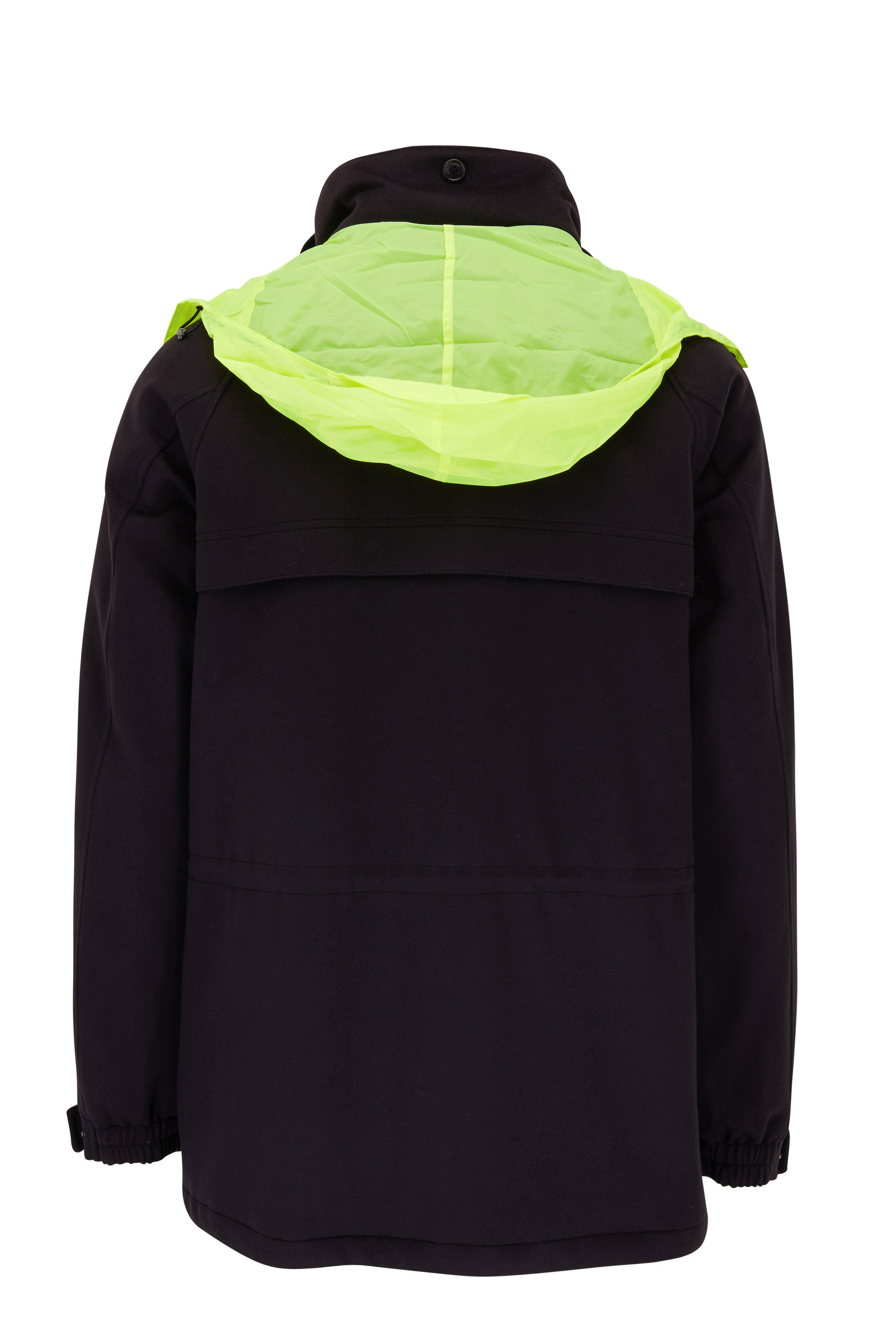 IORE イオレPONCHO COAT / CHARCOAL GRAY Loro Piana - Icer Charcoal Cashmere Hide-Away Hooded Coat