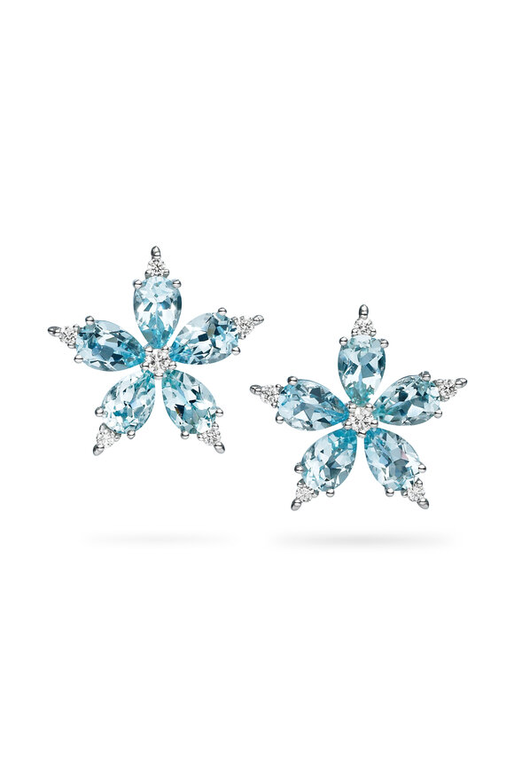 Paul Morelli Stellanise Aquamarine & Diamond Stud Earrings