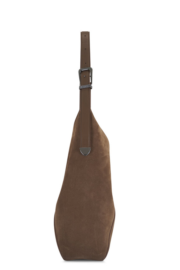 Brunello Cucinelli - Brown Suede Hobo Bag 