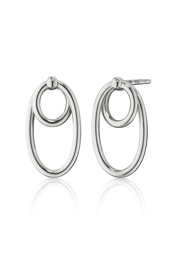 Monica Rich Kosann Sterling Silver Double Hoop Earrings