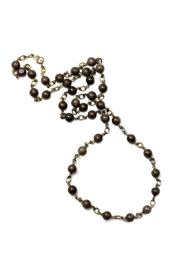 Sylva & Cie 18K Yellow Gold Dolomite Bead Necklace - view 1