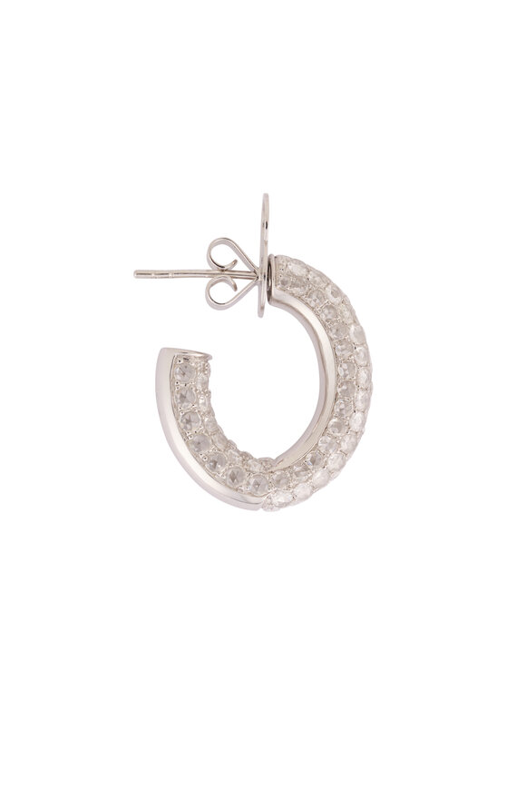Sutra 18k White Gold Diamond Earring - view 3