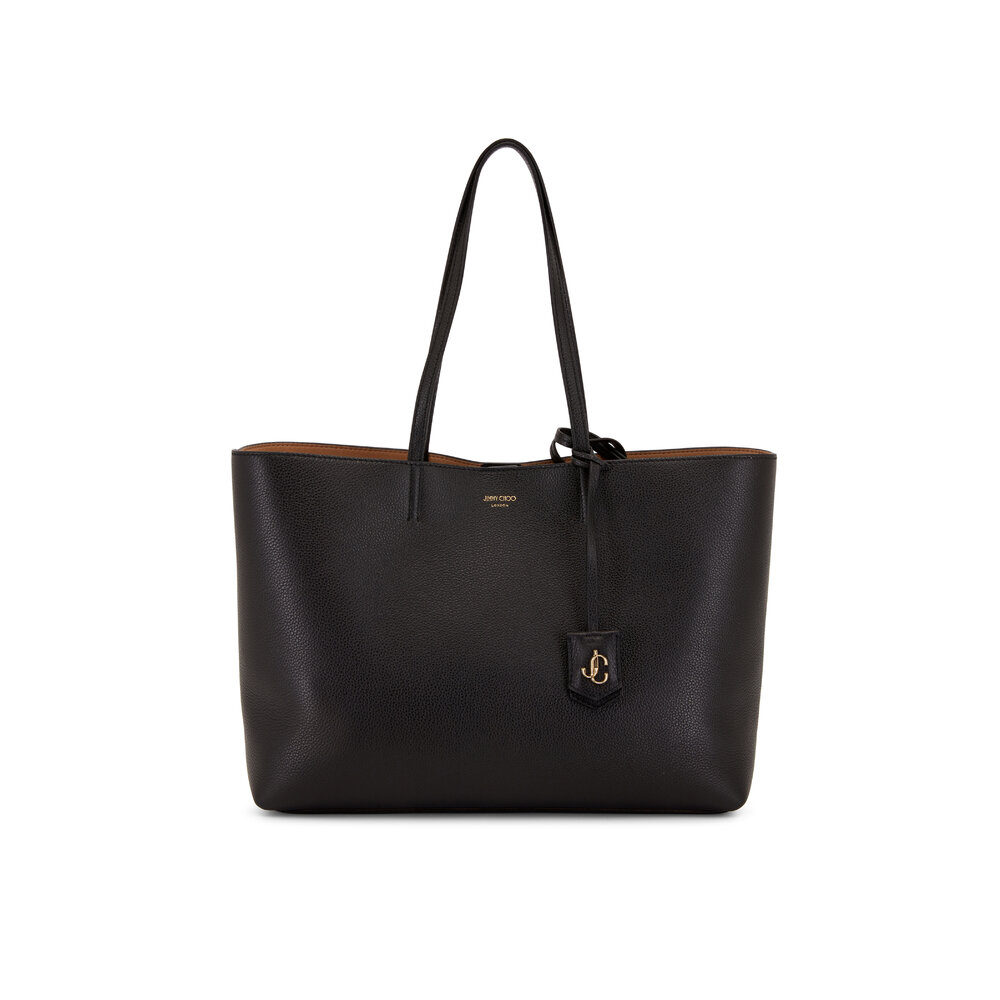 Jimmy Choo - Nine2Five Black Leather Tote | Mitchell Stores