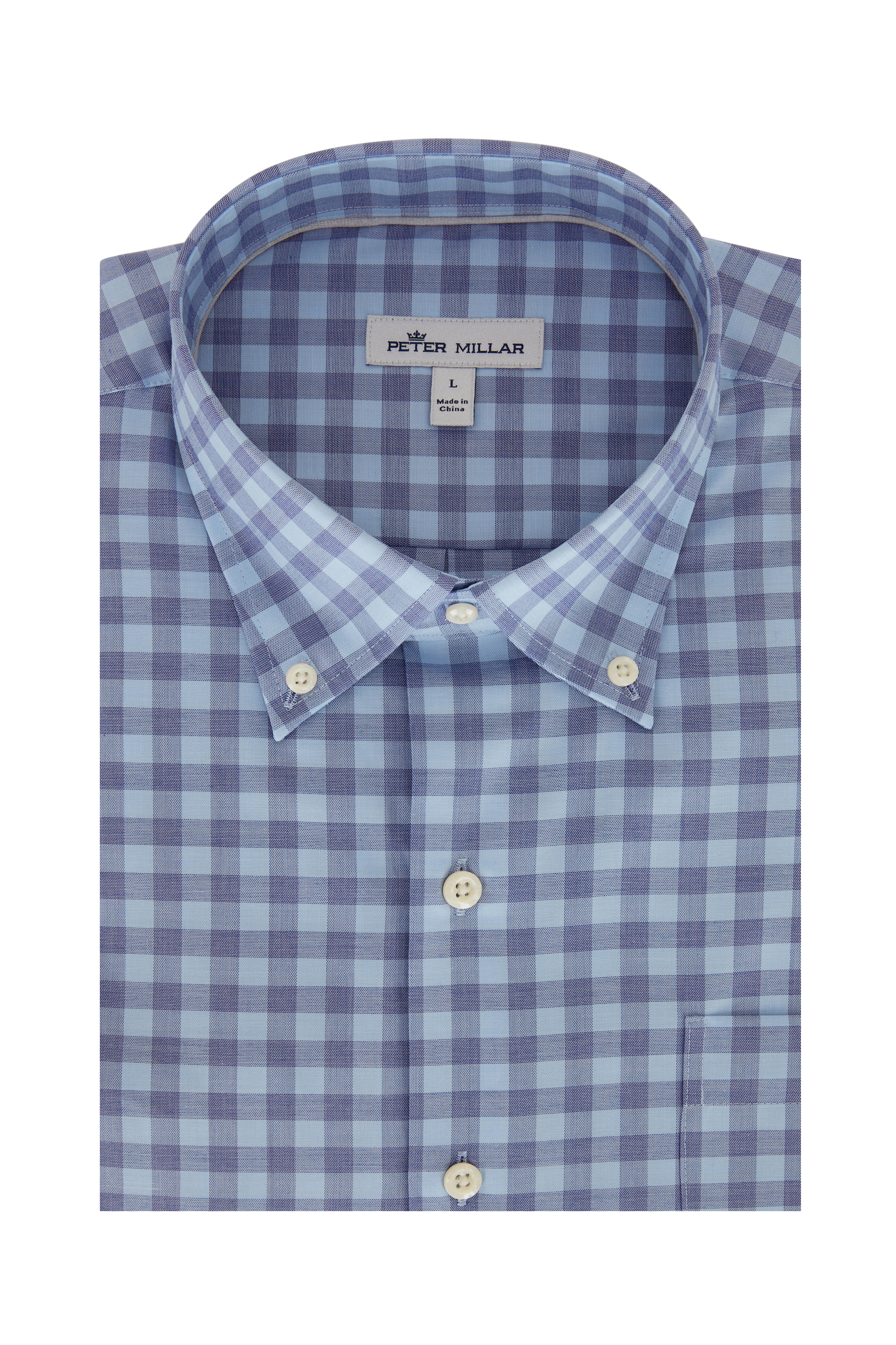 Peter Millar - Garrett Blue Gingham Sport Shirt