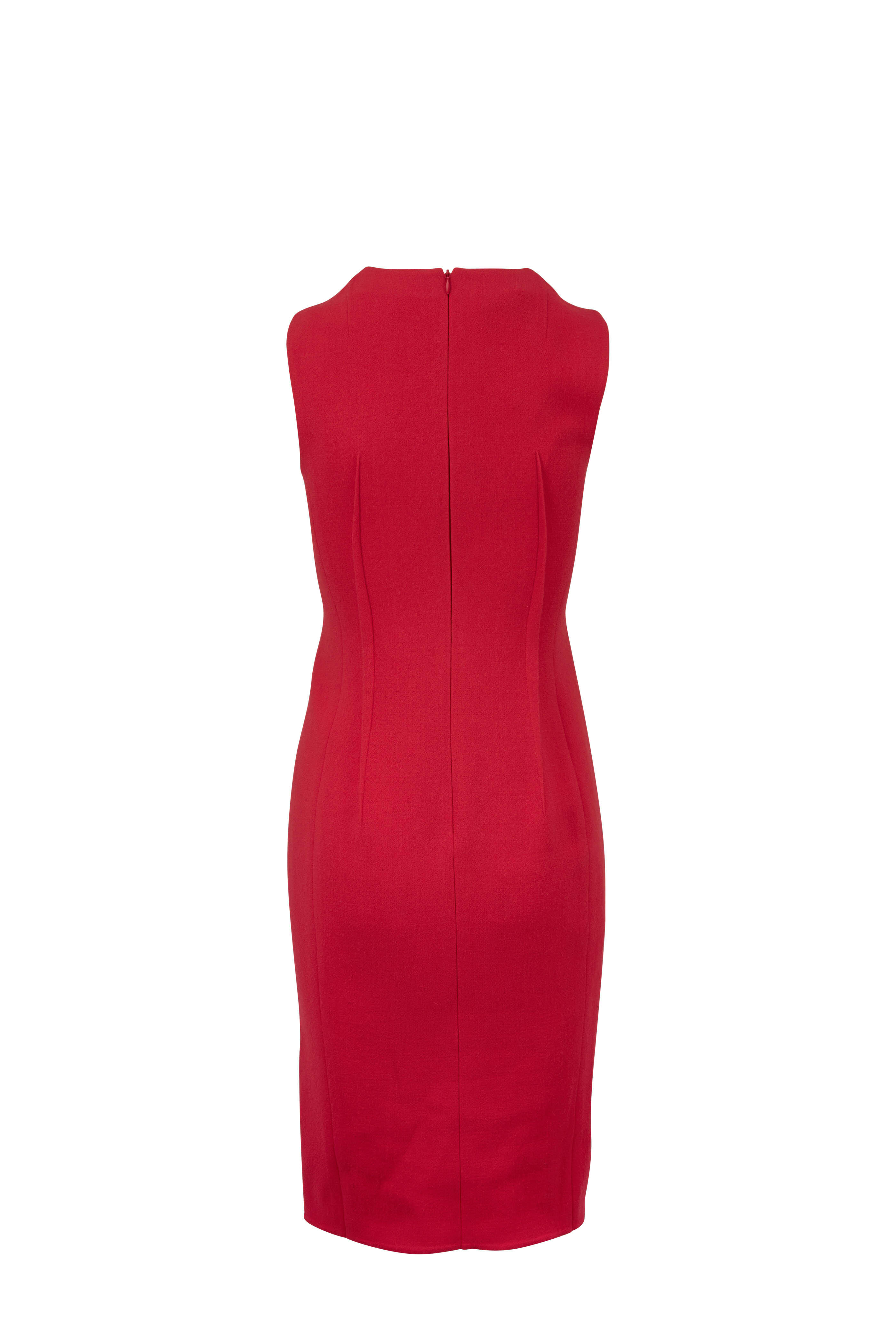 Akris - Pink Wool Seam Sheath Dress