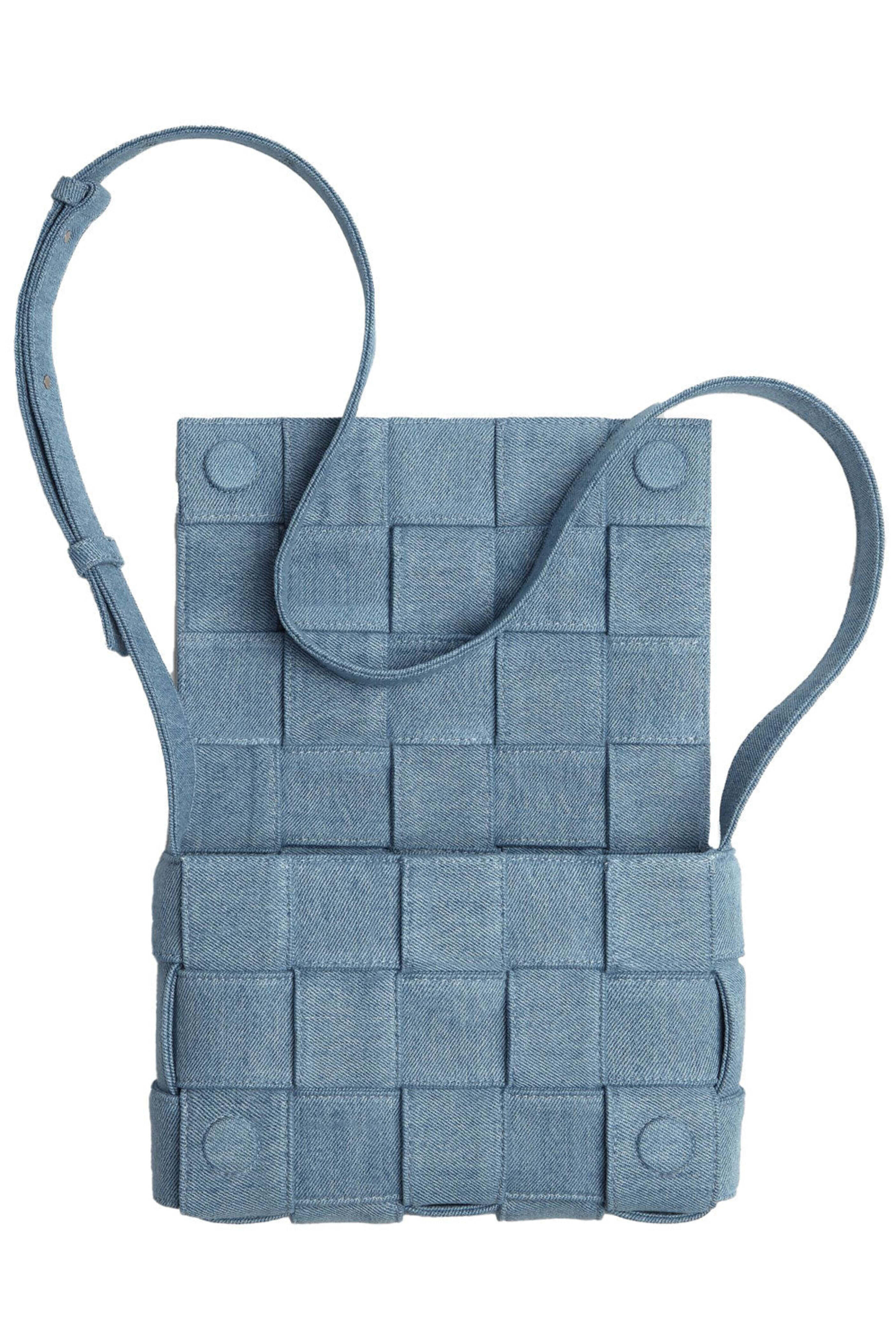 Pouch leather mini bag Bottega Veneta Grey in Leather - 44384710