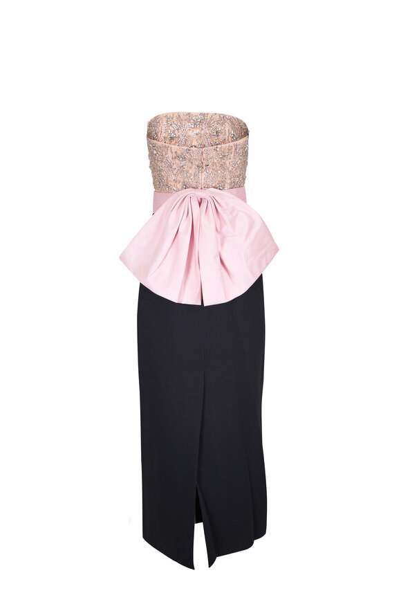 Sachin + Babi - Marilyn Blush & Black Strapless Gown