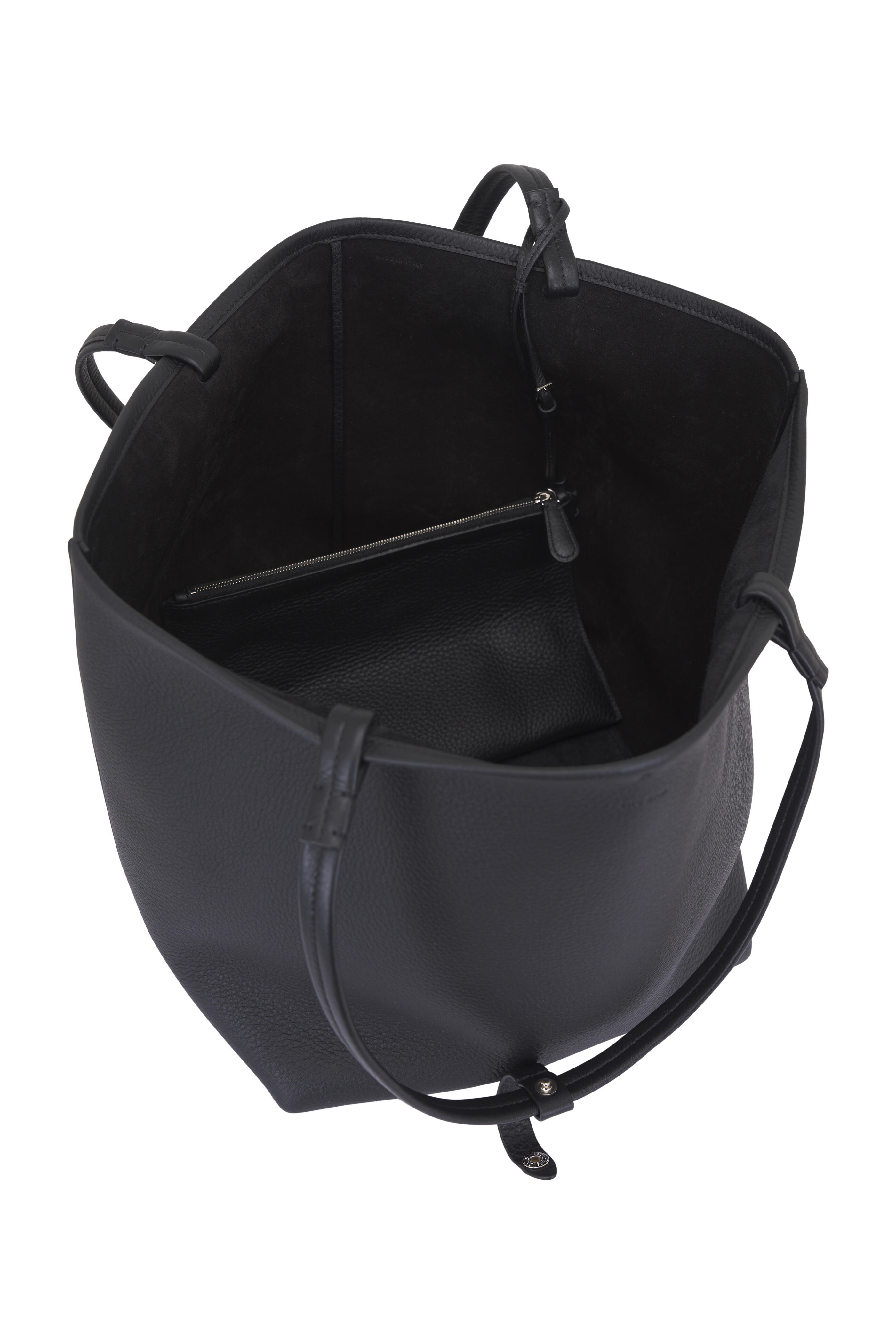 The Row - Park Tote Three Black Leather Tote | Mitchell Stores