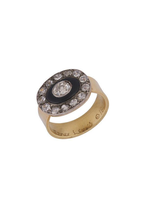 Renee Lewis Black Onyx & Diamond Ring