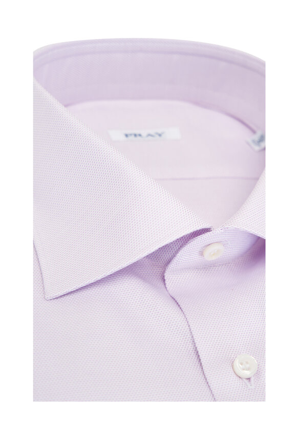 Fray - Lilac Textured Cotton Dress Shirt