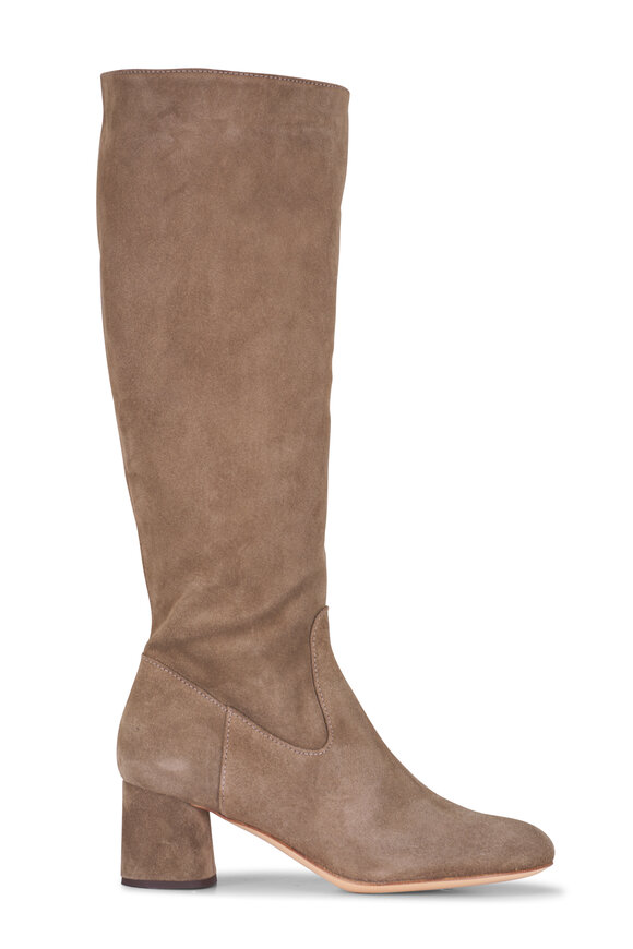 AGL - Lorette Taupe Suede Knee High Boot, 55mm