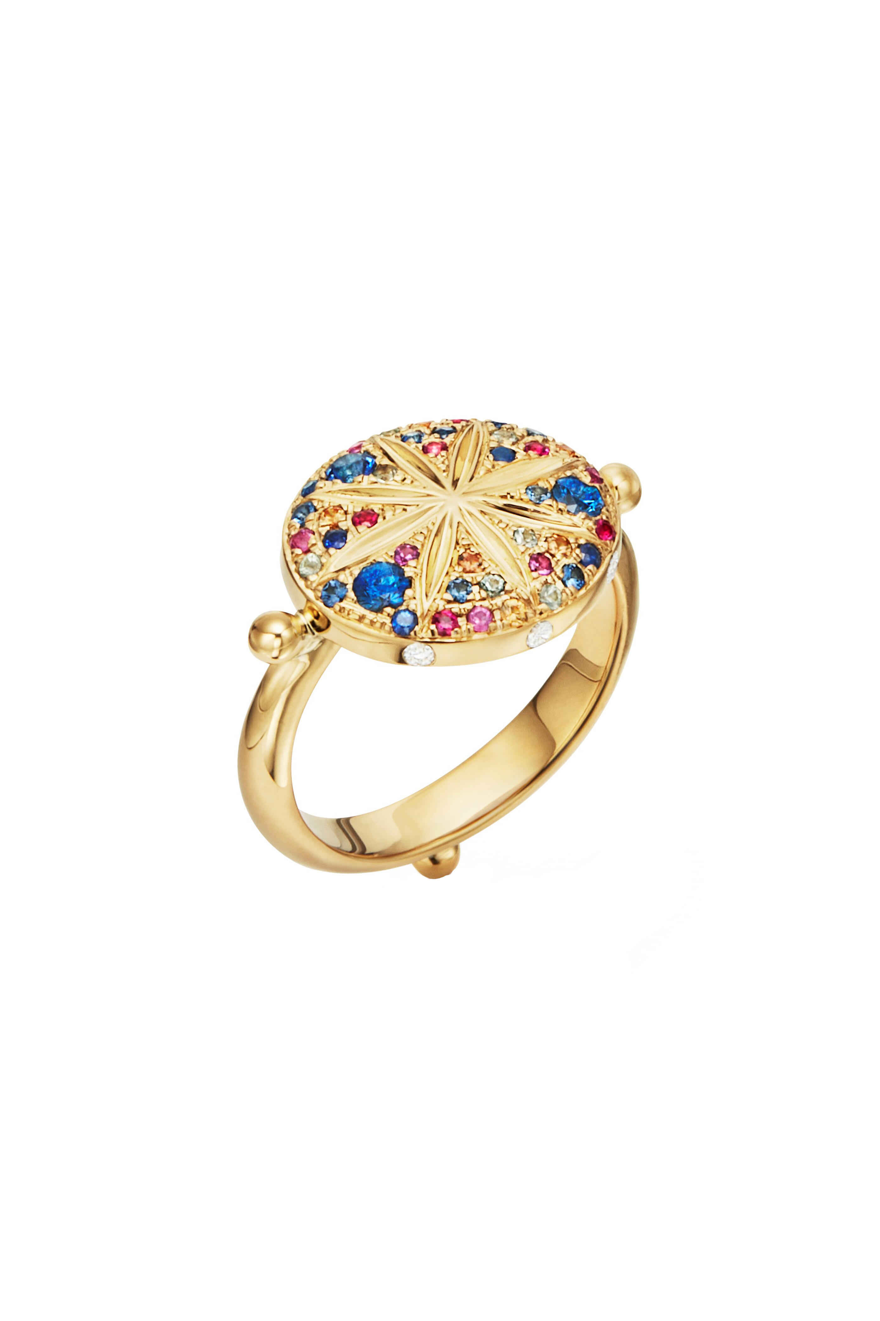 Temple St. Clair - 18K Yellow Gold Sorcerer Mixed Stone Ring