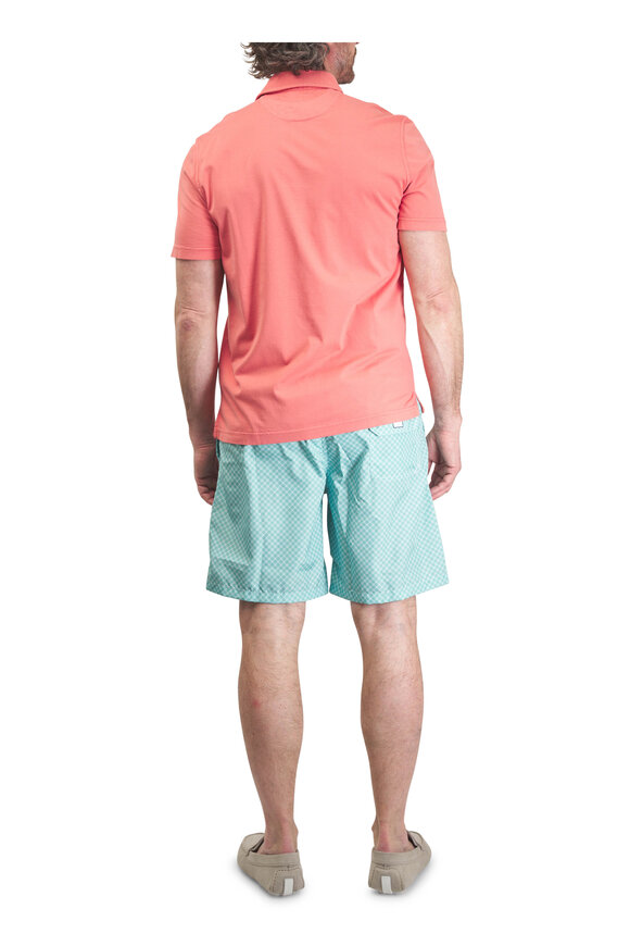 Fedeli Frosted Salmon Jersey Cotton Polo - view 4
