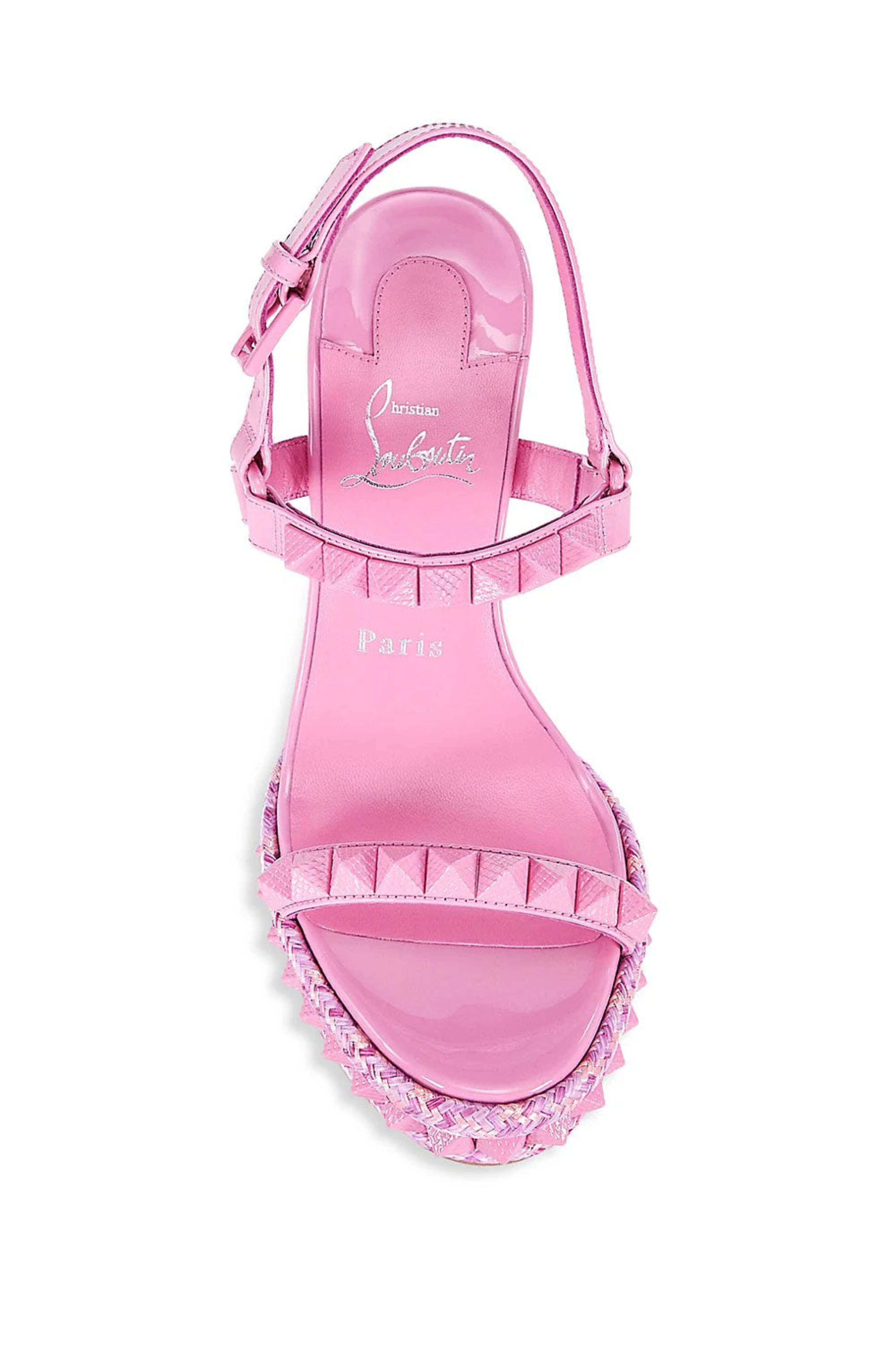 Christian Louboutin - Pyraclou 110 Patent Leather Wedge