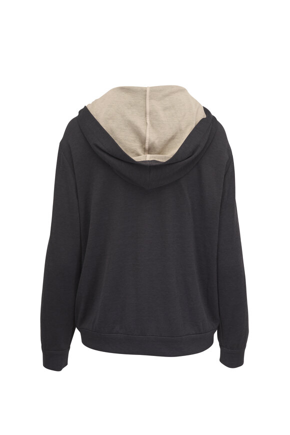 Brunello Cucinelli - Coal Zip Spa Hoodie | Mitchell Stores