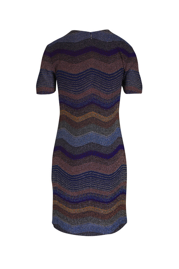 Missoni Multicolor Metallic Chevron Dress - view 2