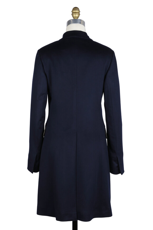 Kiton - Navy Blue Cashmere Coat 