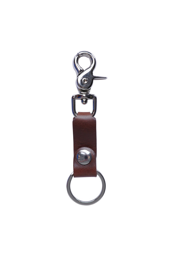 Spivey  Coffee Leather Key Fob