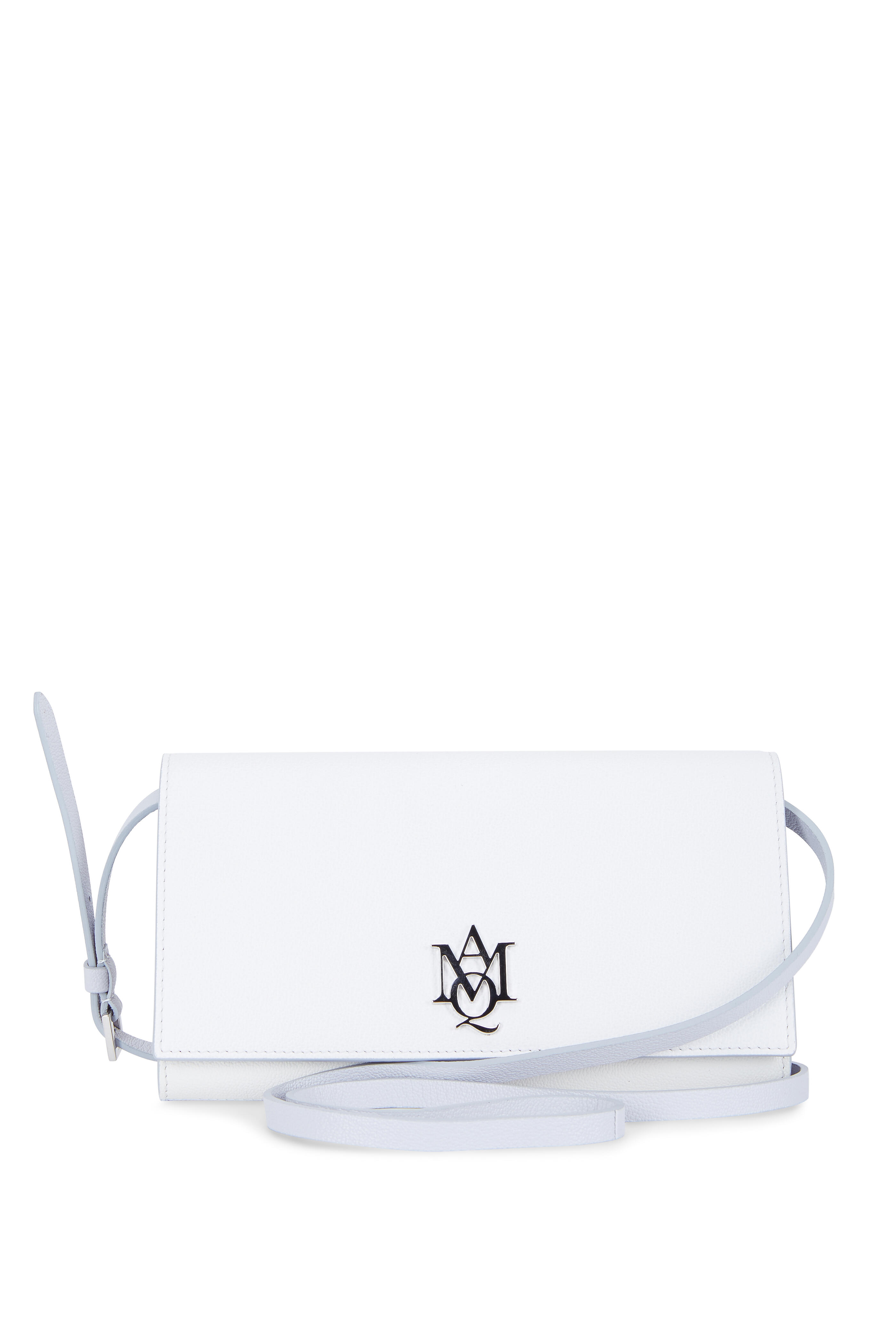 McQueen - Insignia White Leather Strap Wallet