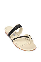 Bottega Veneta - Jack Lagoon Black Braided Leather Sandal
