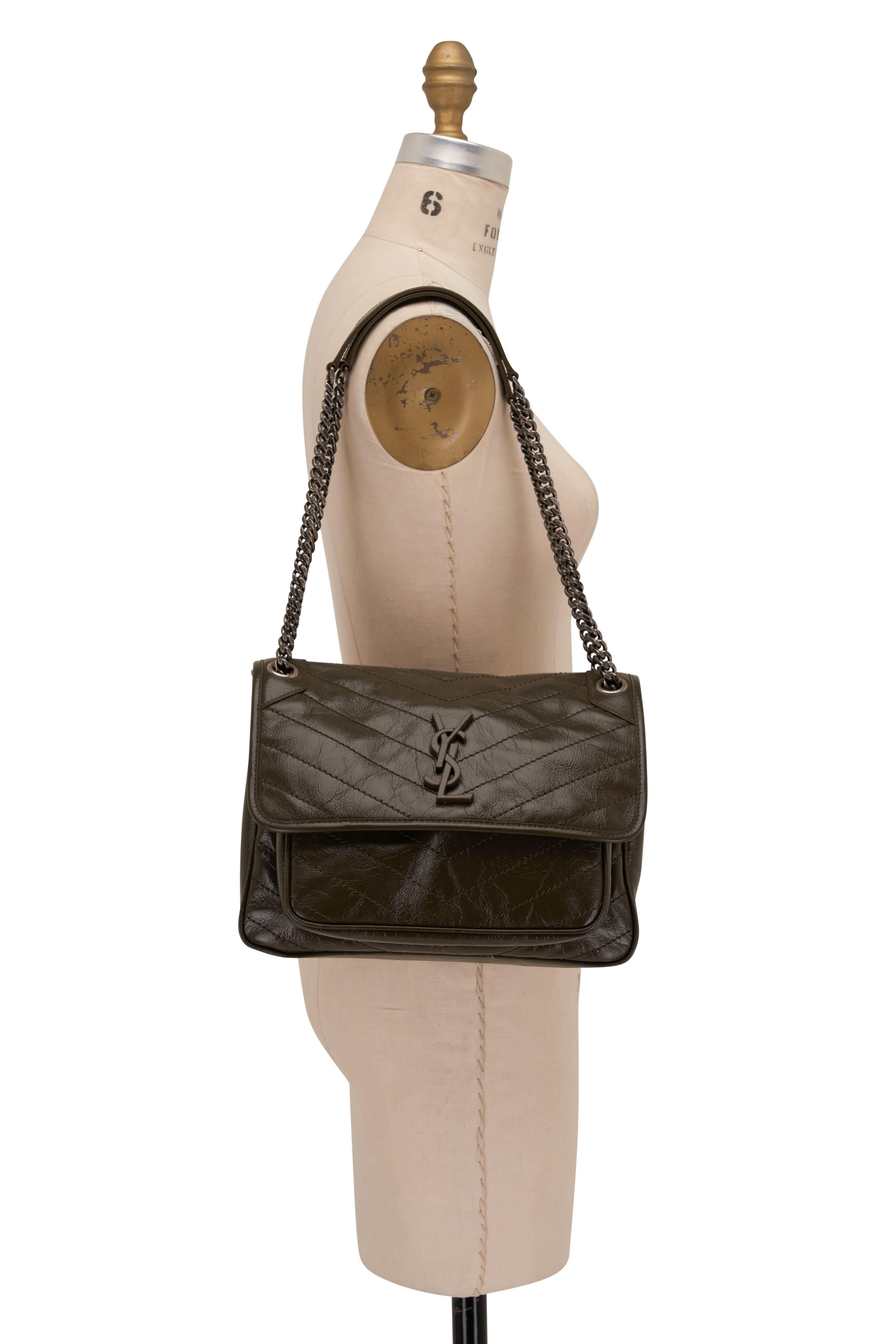 ■Saint Laurent■ Small Monogram Niki Crossbody Light Musk S Saint Laurent Niki Small Messenger in Light Musk | FWRD