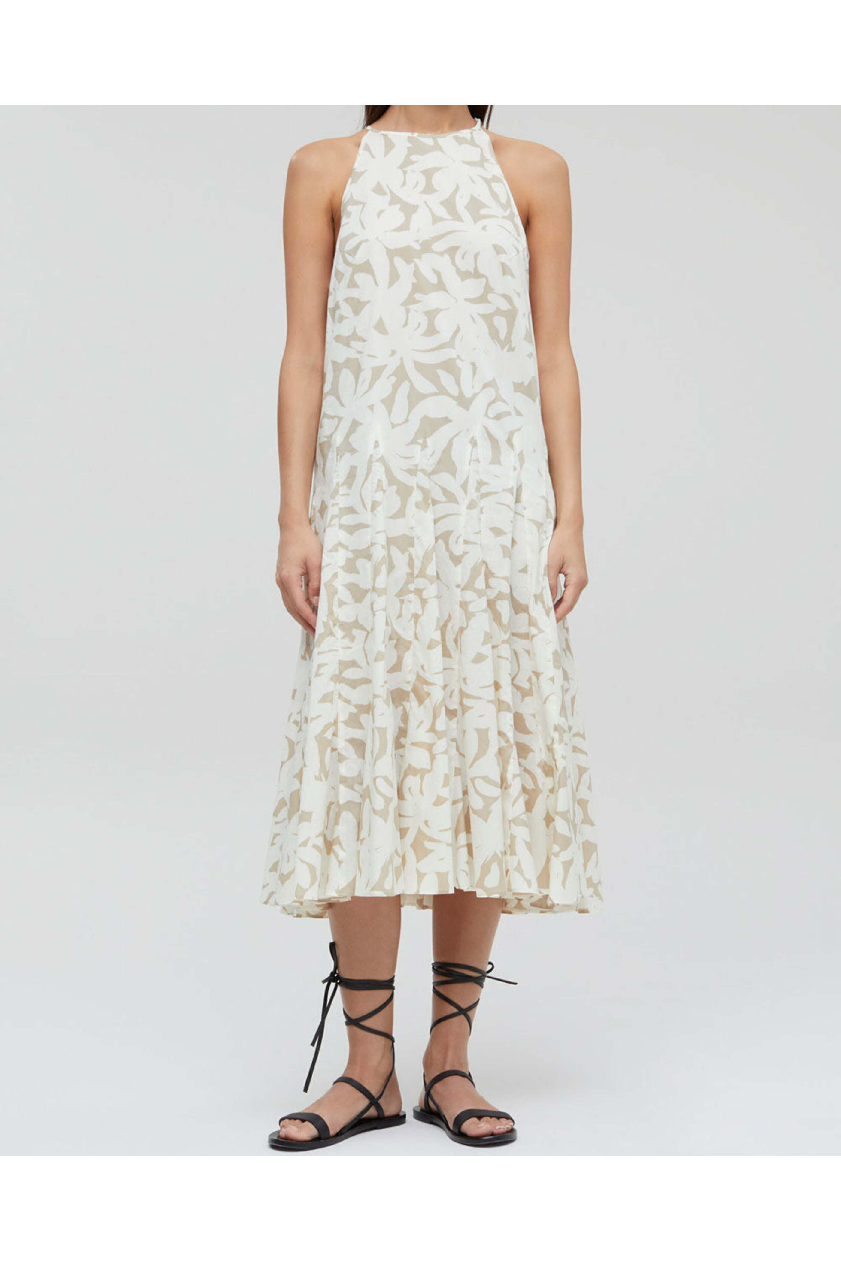 green and yellow floral midi dress Willa Modest Midi in Yellow/Green/Cream Medium