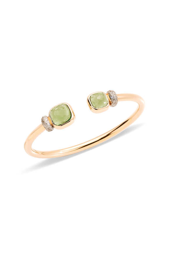 Pomellato Nudo Diamond & Prasiolite Bangle Bracelet 