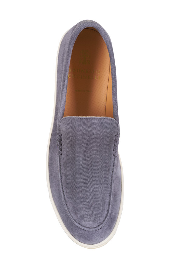 Brunello Cucinelli - Gray Suede Loafer