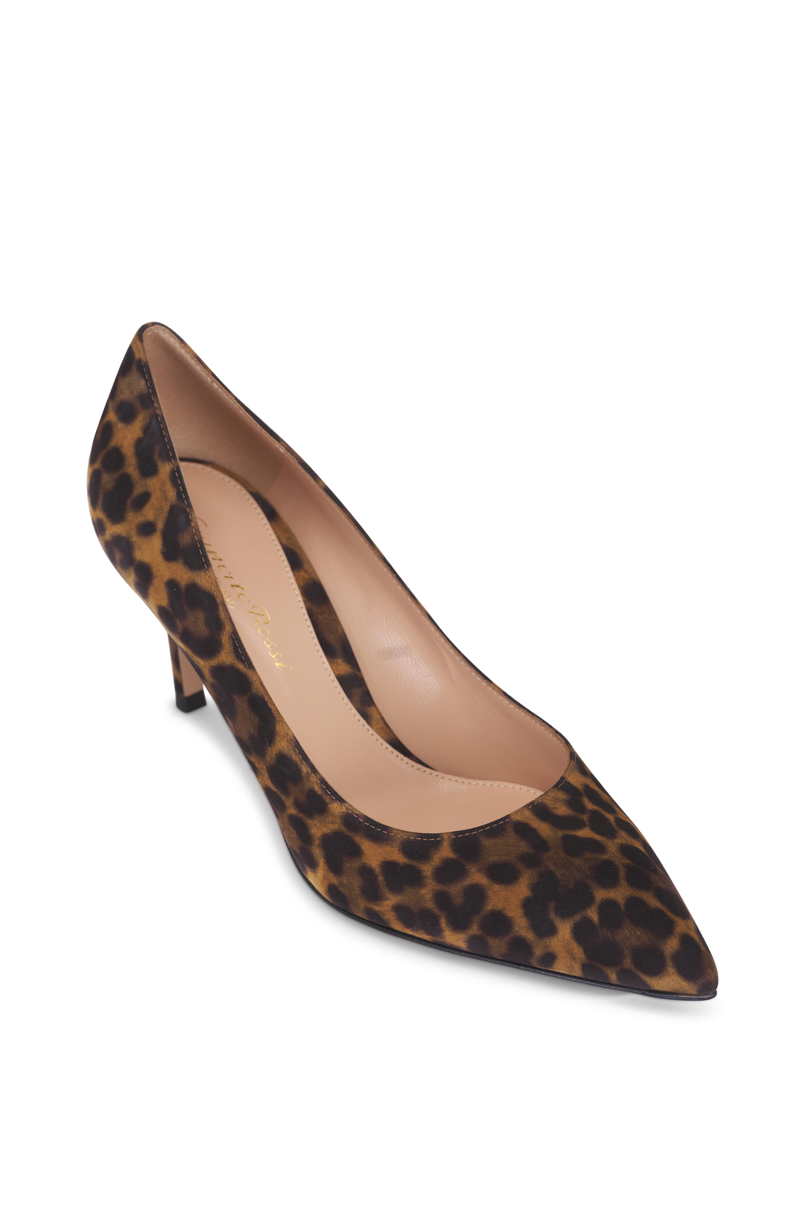 Gianvito Rossi - Animal Print Suede Pump, 70mm