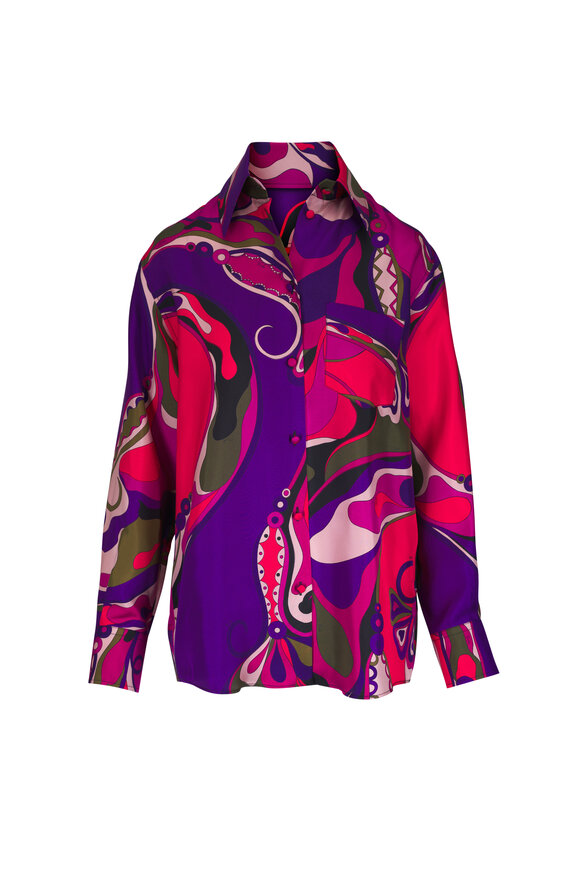 Pucci Camica Print Silk Shirt