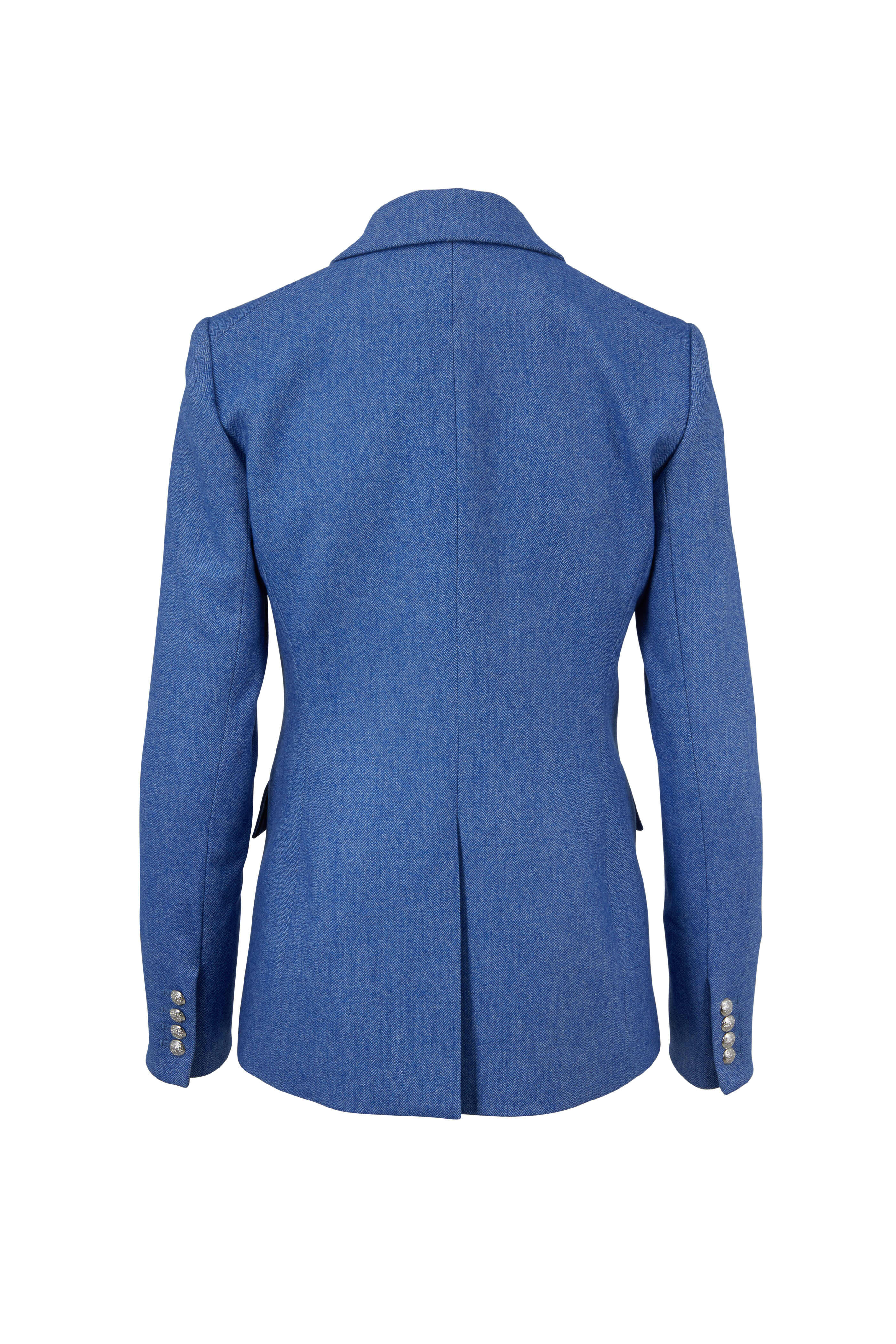 Veronica Beard - Lonny Light Blue Herringbone Dickey Jacket