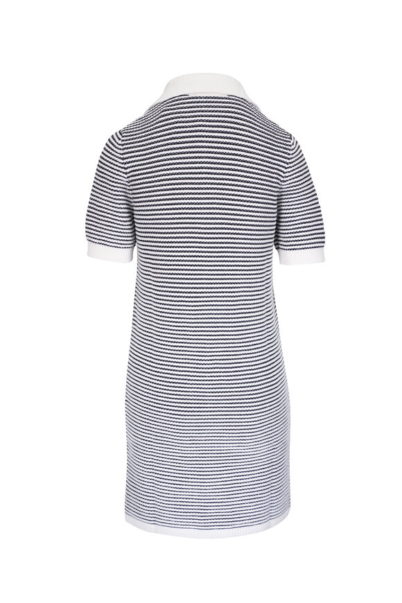 Akris Punto - Cream & Black Stripe Knit Dress