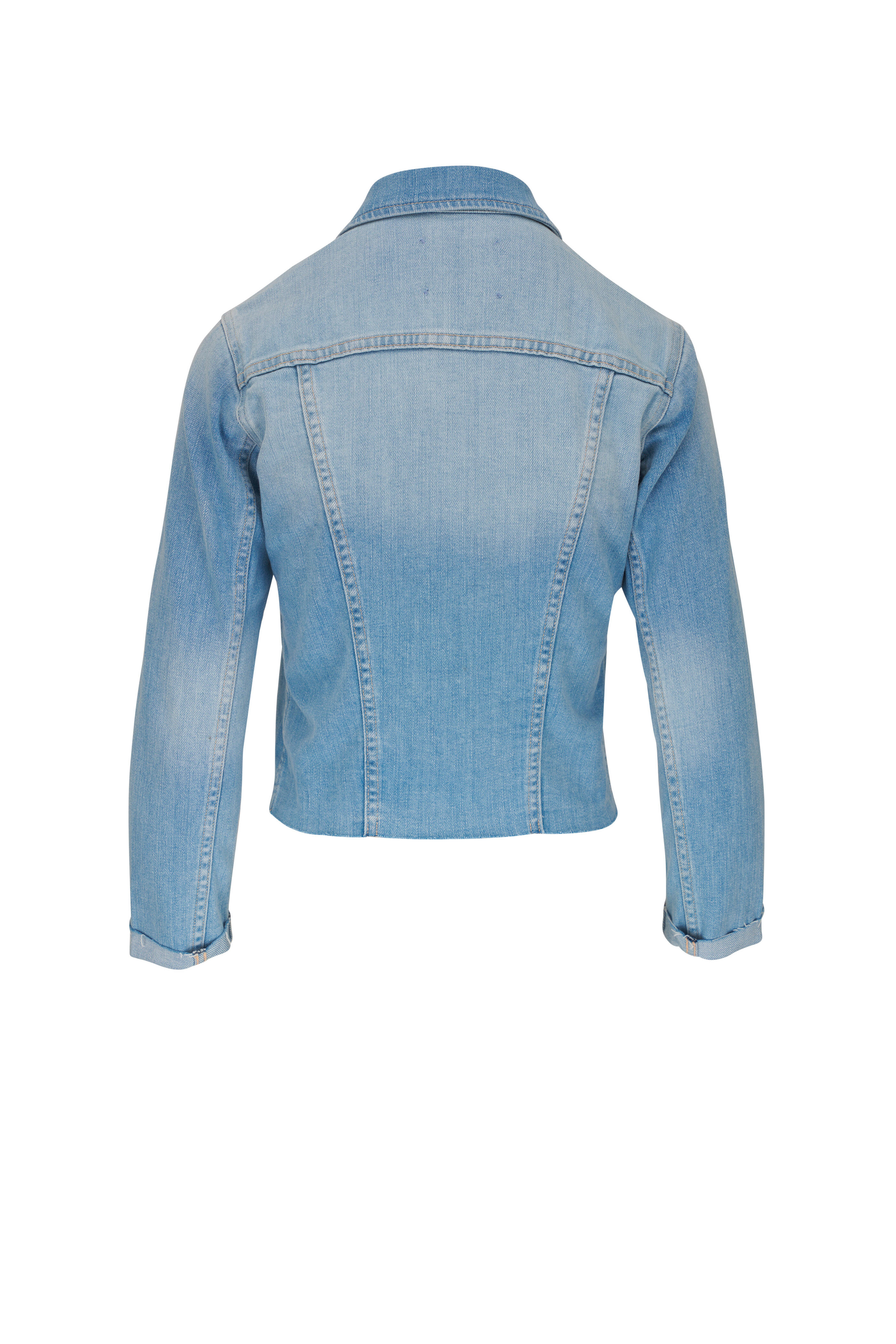 L'AGENCE Janelle Slim Denim Jacket in Brisbane Size XS deals Distressed Preowned